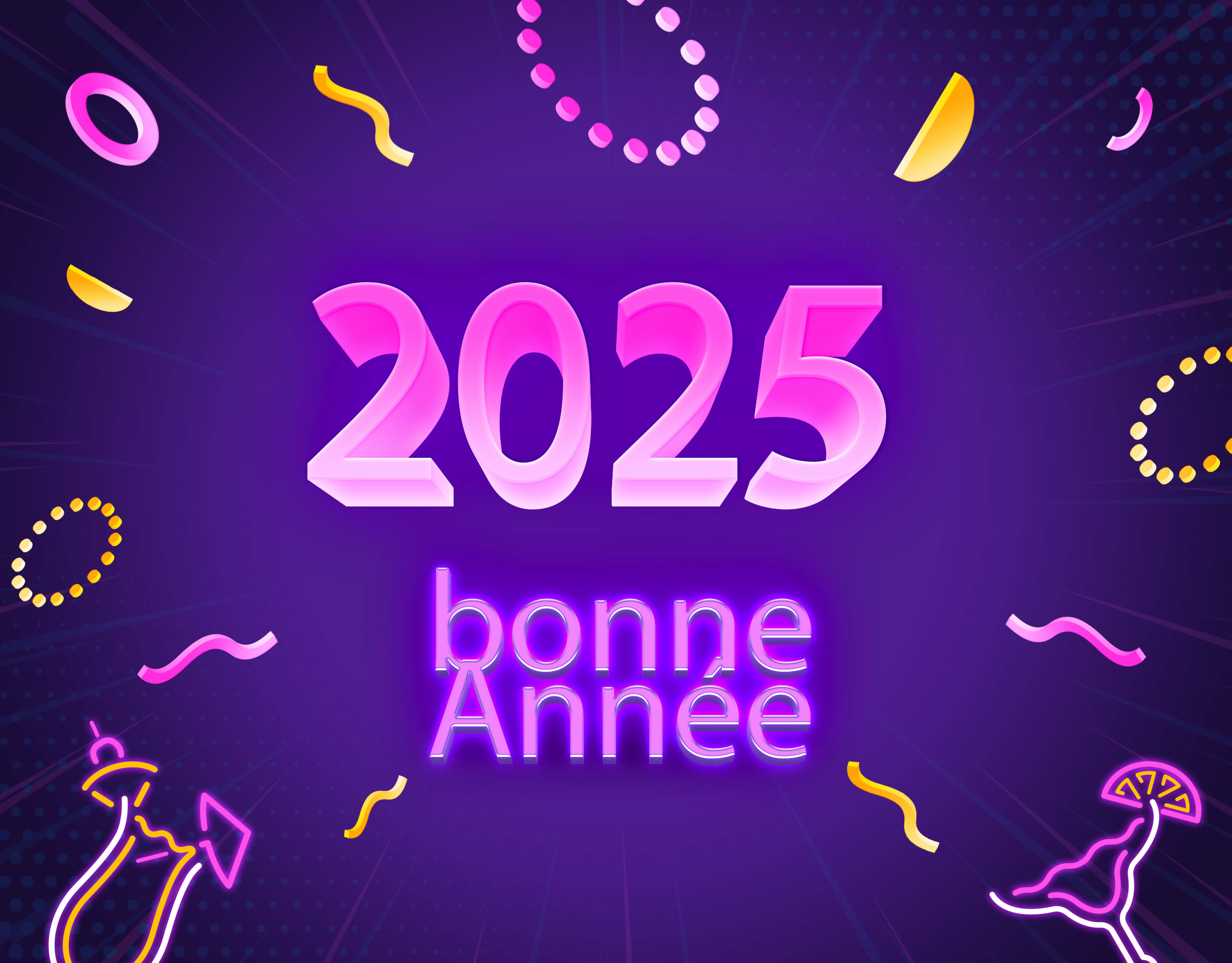 Image Bonne Année violet