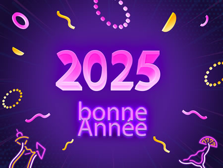 image 2025 bonne année violet 
