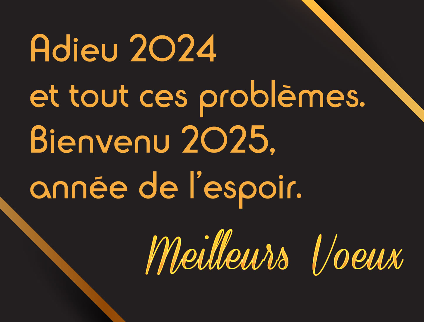 Image Bienvenu 2025, année de l’espoir.