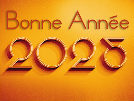 Bonne année 2025 3D orange