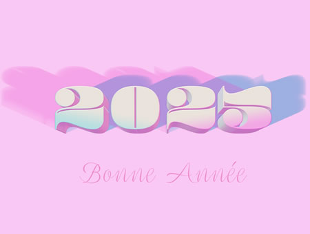 Bonne année 2025 avec réflexion