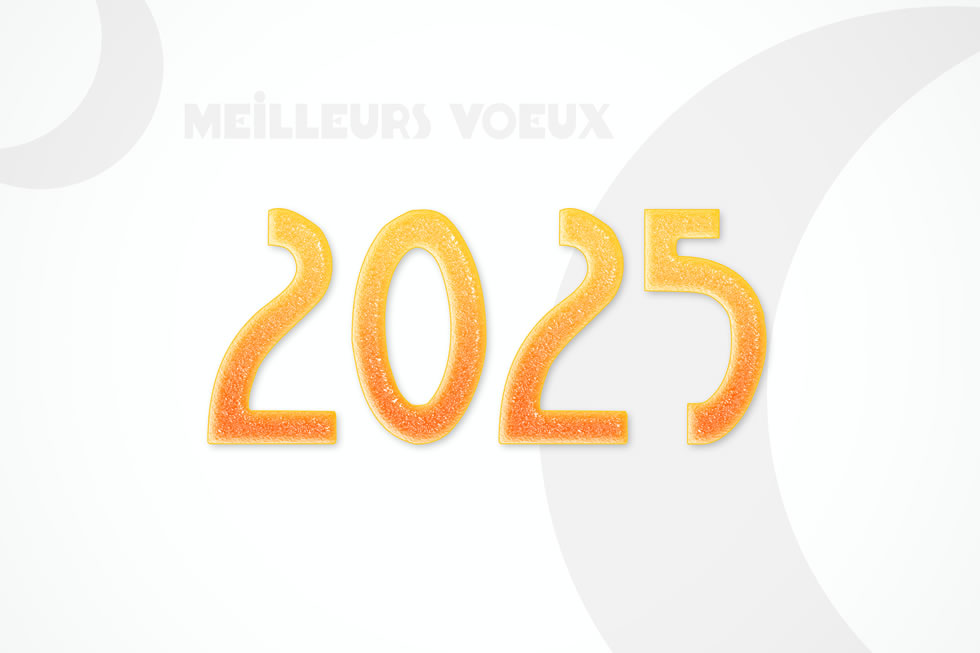 image 2025 en couleur orange scintillant