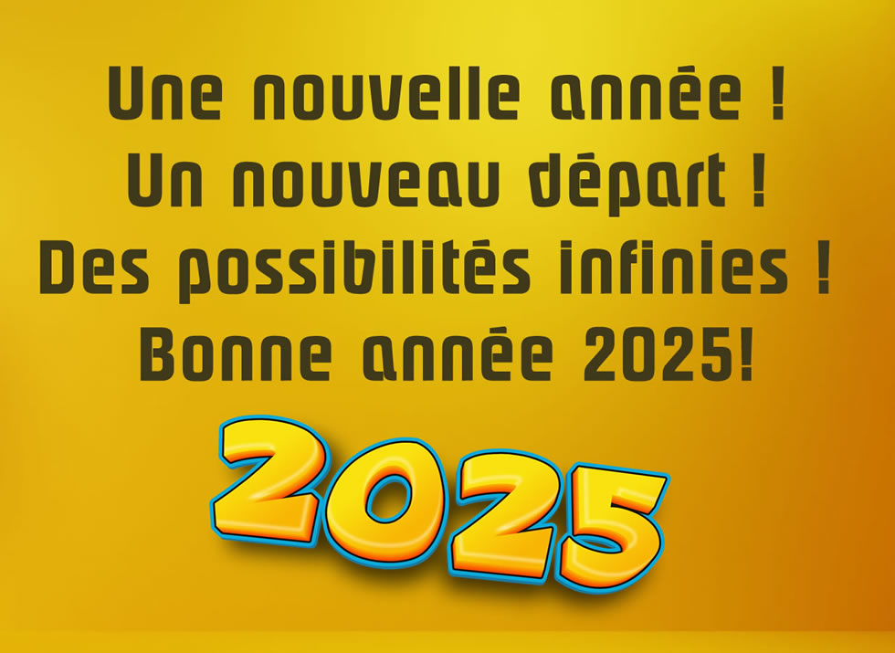 Bonne année nouveau depart en 2025