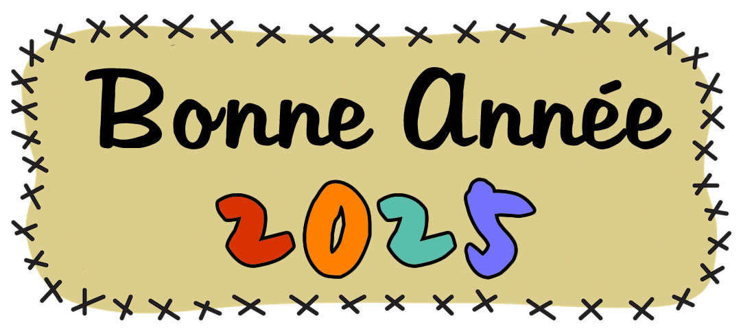 Bonne année 2025 en écriture cursive
