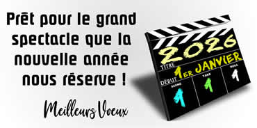 Image avec la nouvelle année qui commence, comme dans un spectacle